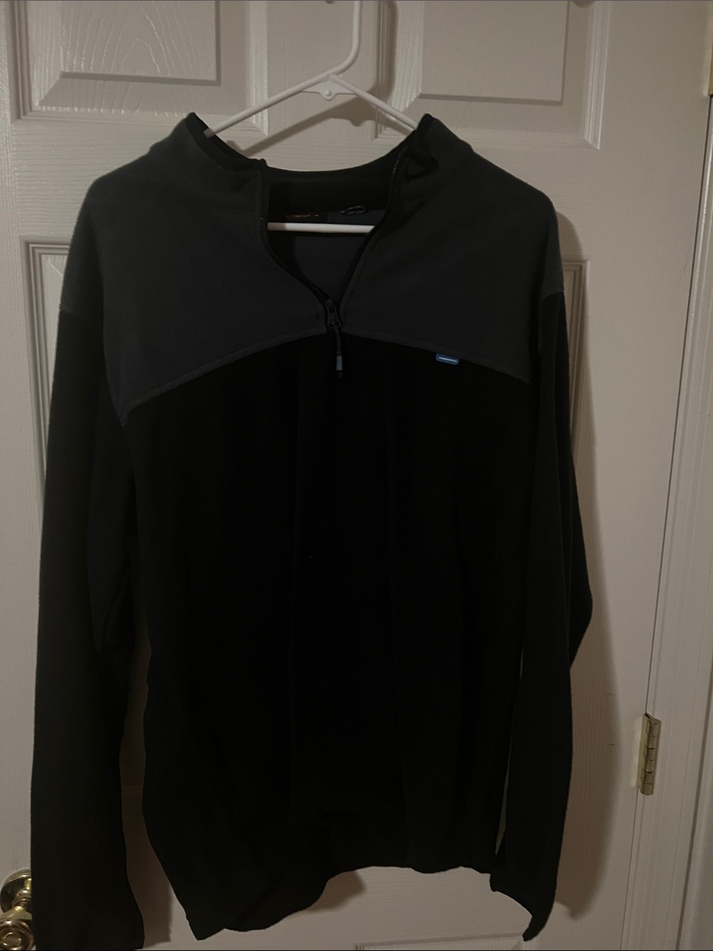 Hawke & Co Two-Tone Quarter-Zip Sweater - Black & Dark Gray
